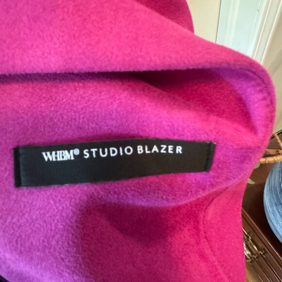 Skirt Suit Set Deep Fuchsia Suede Jacket & Skirt - Picture 4 of 10